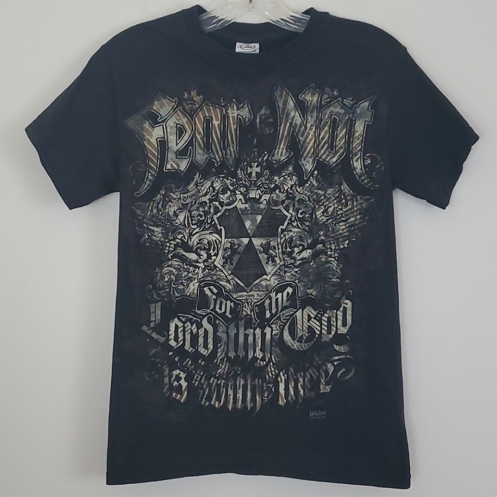 Kerusso "Fear Not" Black Graphic T-Shirt S